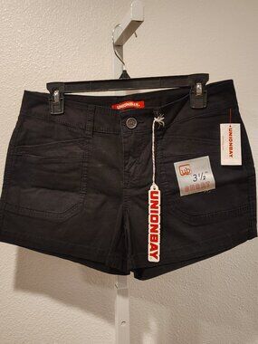 Unionbay Junior's Delaney Stretch Twill Utility Shorts Size 9 Black NWT